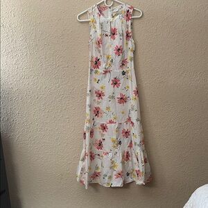 GAP Pink and Red Halter Maxi Sundress
